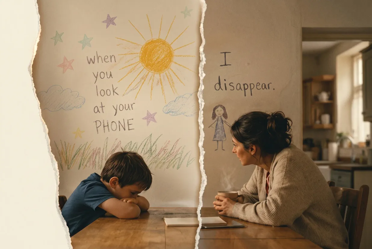 Parent and child reconnecting over a book